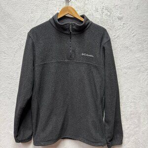 Columbia Steens Mountain Fleece Jacket Mens Large Dark Grey Quarter Zip Pullover